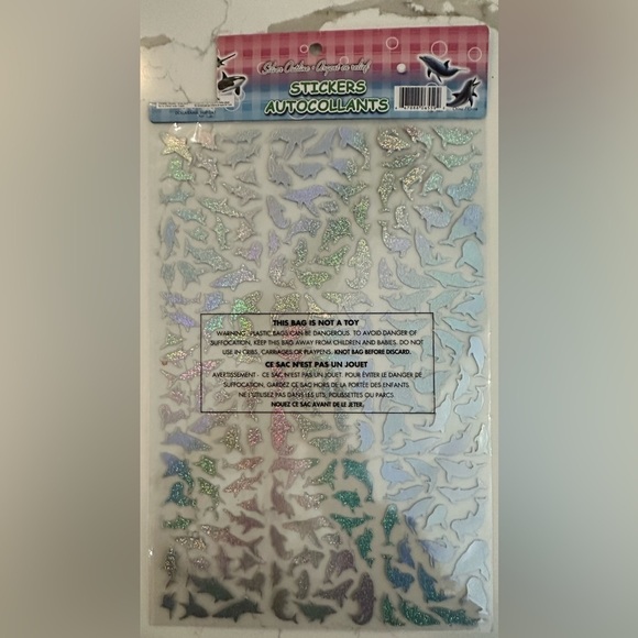 Sticker collection fish aquatic sparkly x 2  package. NIP - Picture 5 of 7